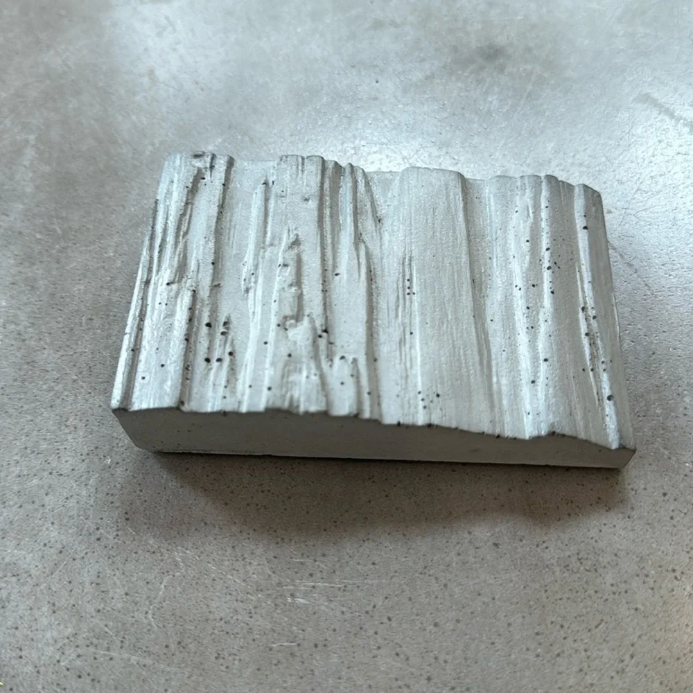 Concrete grey soap dish